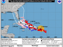 The current 5-day predicted track of Hurricane Irma, as of 2100 UTC on September 6. [NOAA graphic]